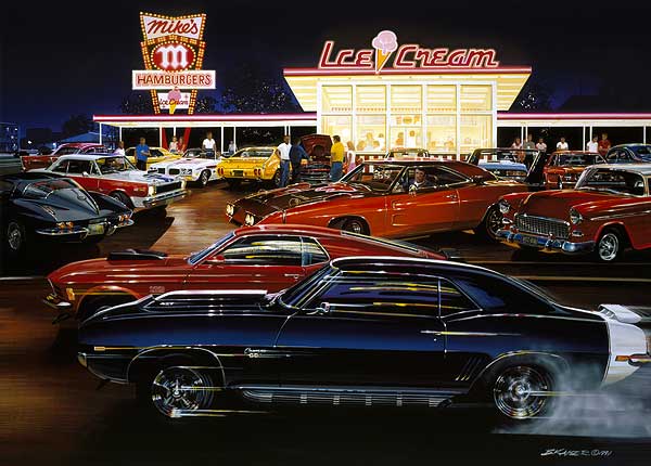 Muscle Car Limited Edition Art Prints by Bruce Kaiser, Muscle Car 