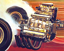 Top Fuel, nitro, rails, 60s Drag Racing, Burn out, blown Chrysler Hemi