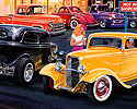 Heidt's 2005 Catalog Cover Art, 1932 Ford 3 Window, 69 Camaro Convertible