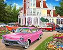 Bruce Kaiser Main Street Inn, garden, 1957 Caddy, 57 Ford, Chrysler, Lincoln