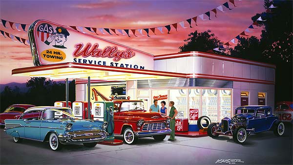 Paintings of 1950s Cars And Trucks  Bruce Kaiser Car Art