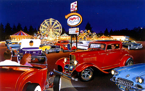 Sammy39;s Playland 60s Hot Rod Print